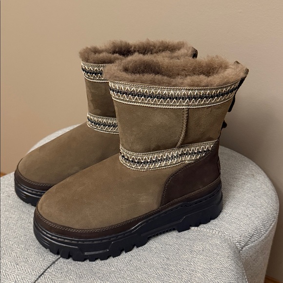 UGG Brown and Tan Winter Boots - Picture 7 of 12
